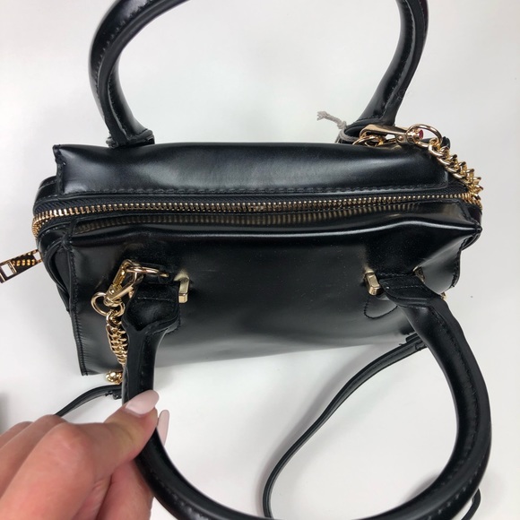 Trapezoid Midi Satchel Handbag - A New Day Black - - Picture 5 of 6